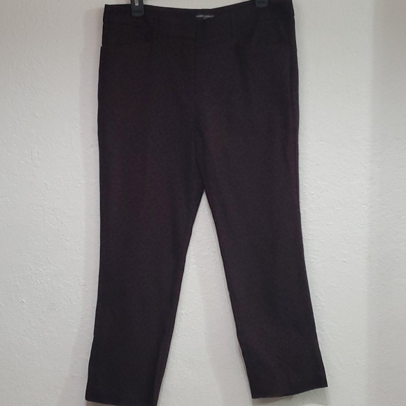 Mario Serrani Italy Burgundy/Black Patterned Pant - Picture 1 of 10